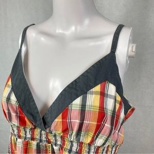 GAP Women’s Plaid Babydoll Top - XL